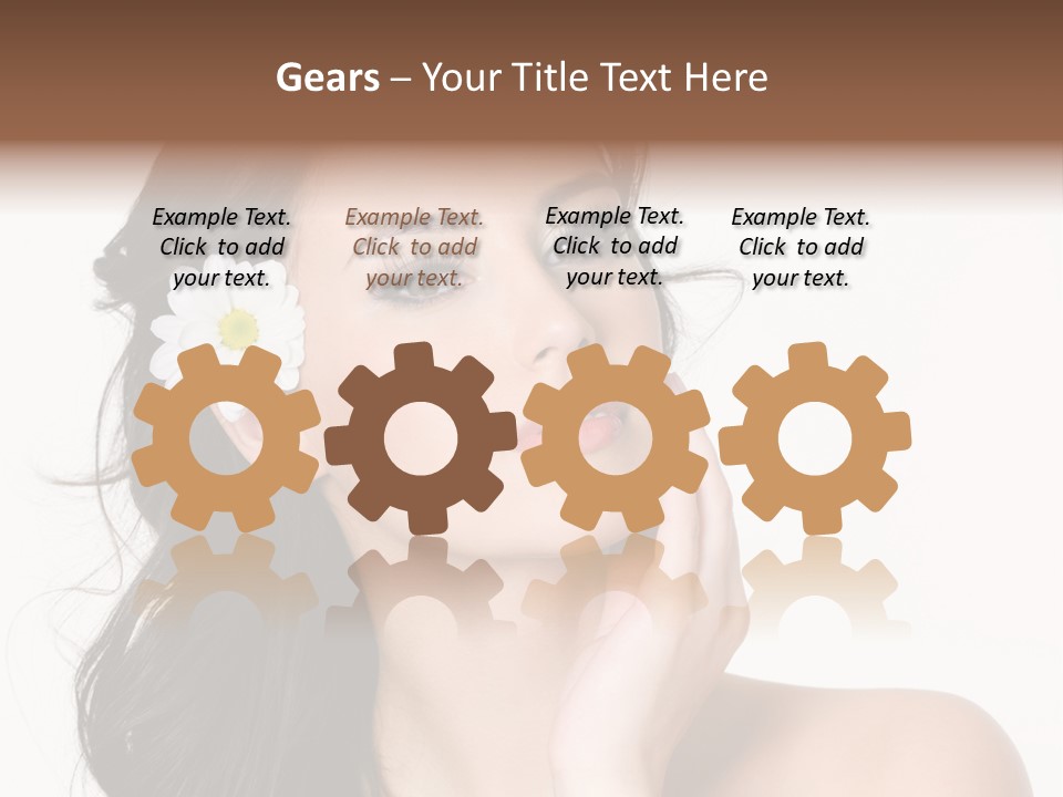 Female Beauty Isolated PowerPoint Template