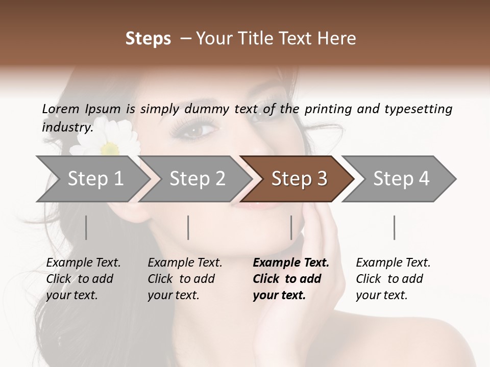 Female Beauty Isolated PowerPoint Template