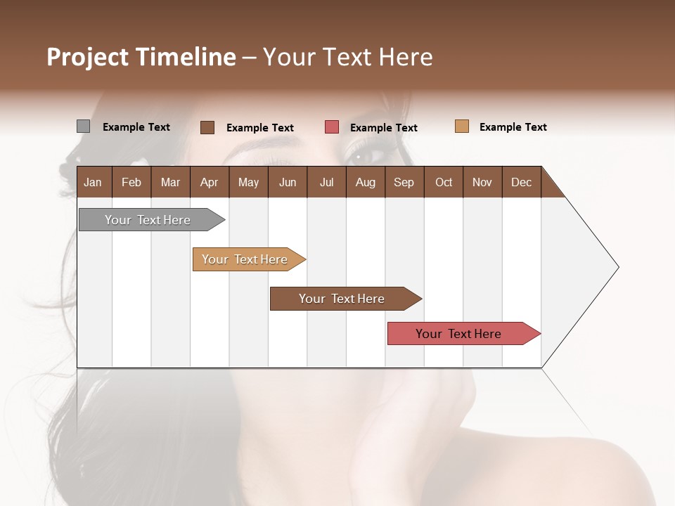Female Beauty Isolated PowerPoint Template