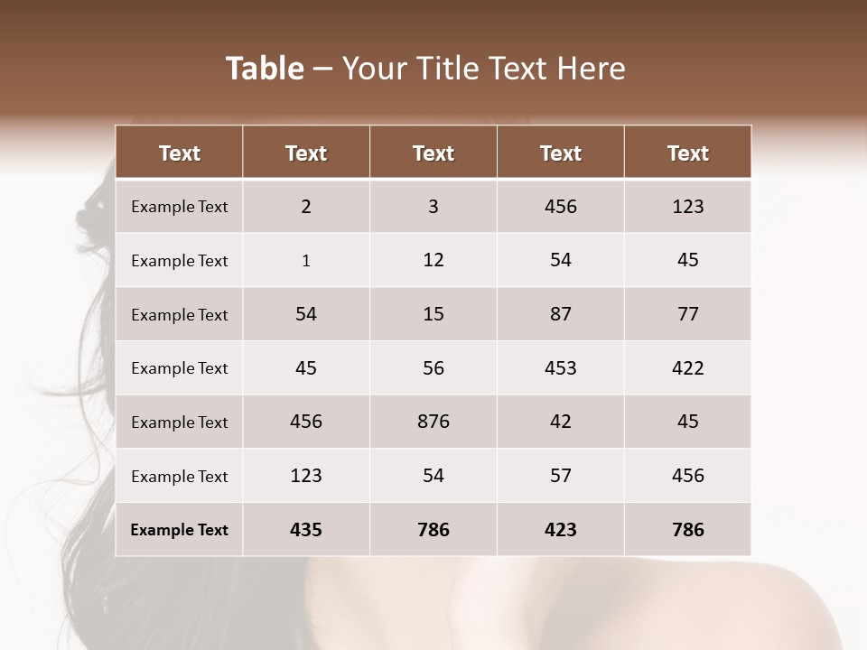 Female Beauty Isolated PowerPoint Template