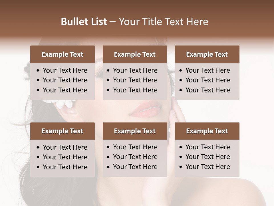 Female Beauty Isolated PowerPoint Template