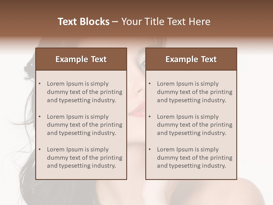 Female Beauty Isolated PowerPoint Template