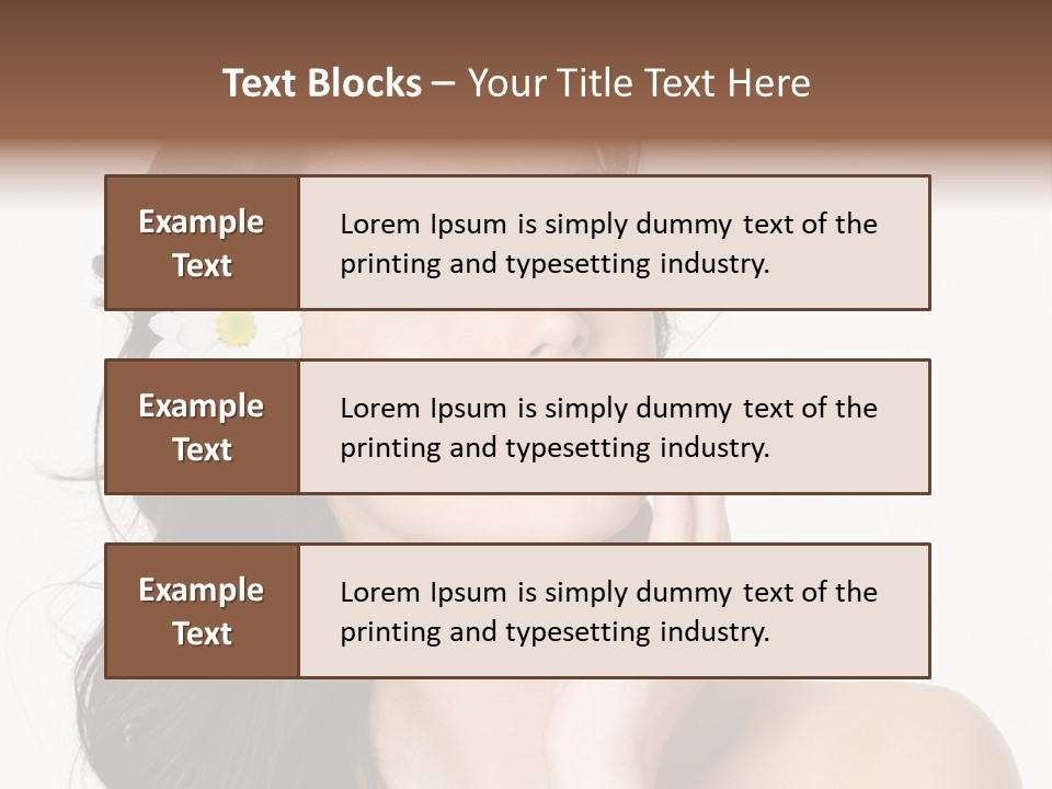 Female Beauty Isolated PowerPoint Template