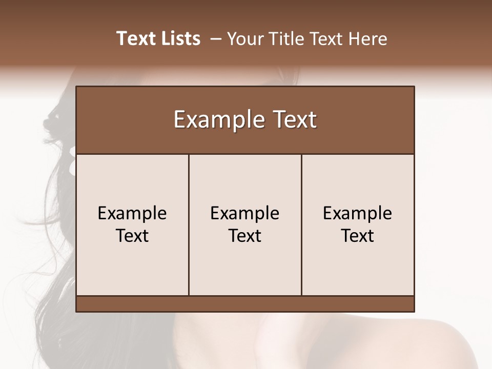 Female Beauty Isolated PowerPoint Template