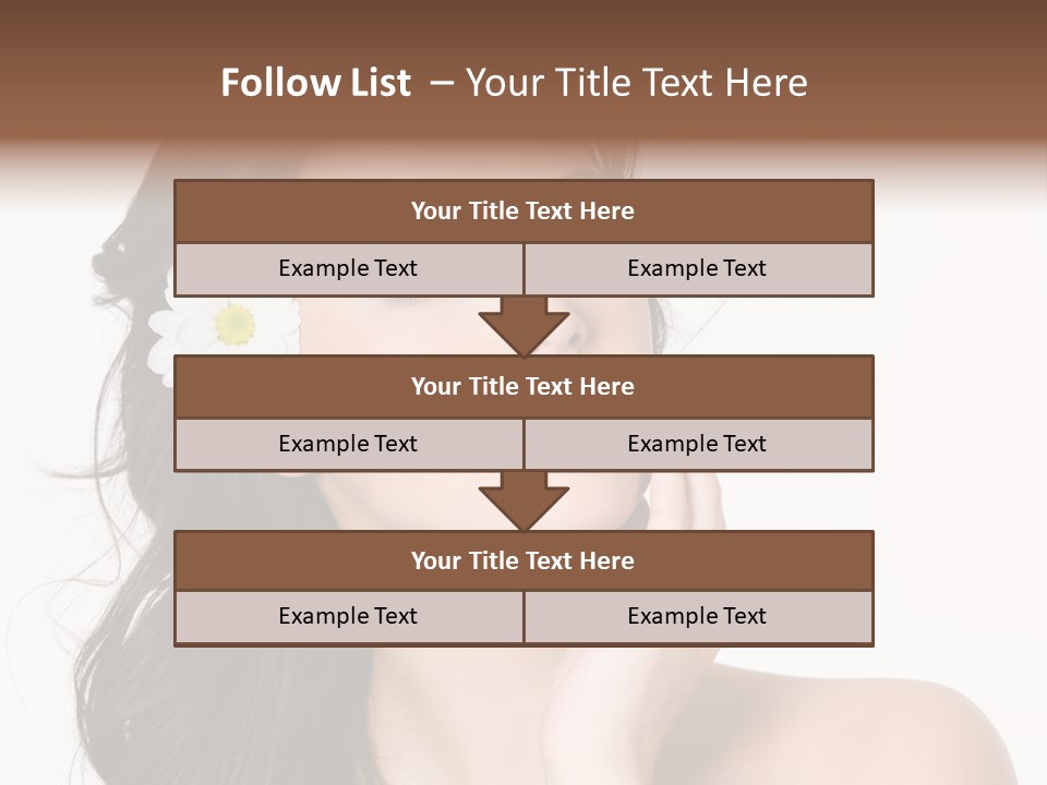 Female Beauty Isolated PowerPoint Template