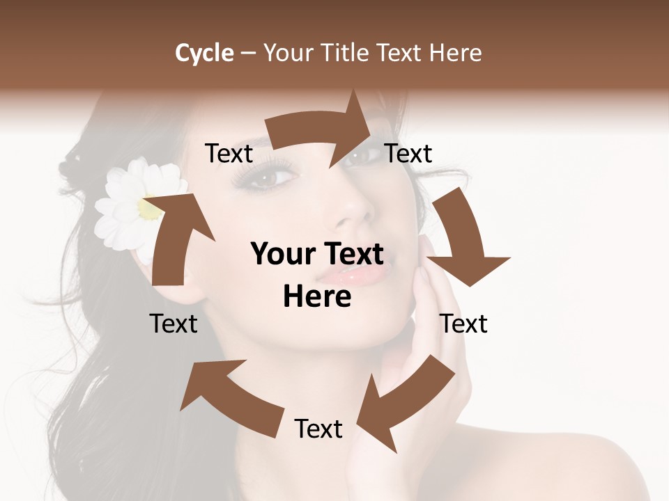 Female Beauty Isolated PowerPoint Template