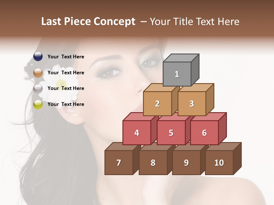 Female Beauty Isolated PowerPoint Template