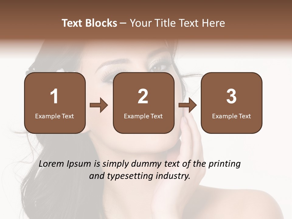 Female Beauty Isolated PowerPoint Template