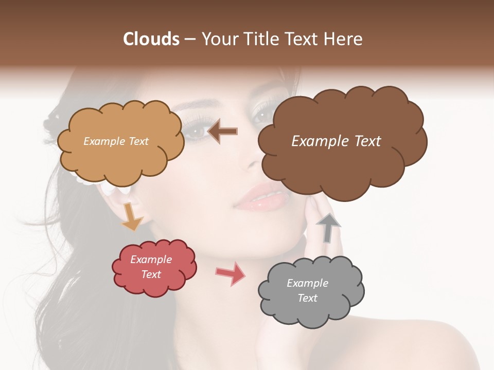 Female Beauty Isolated PowerPoint Template