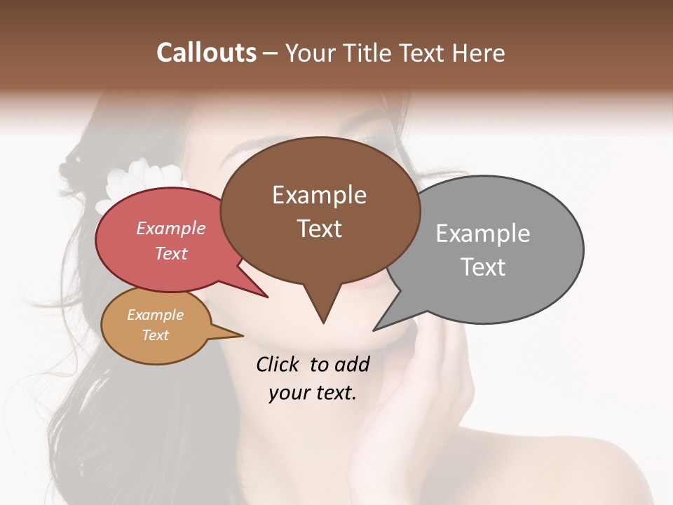 Female Beauty Isolated PowerPoint Template