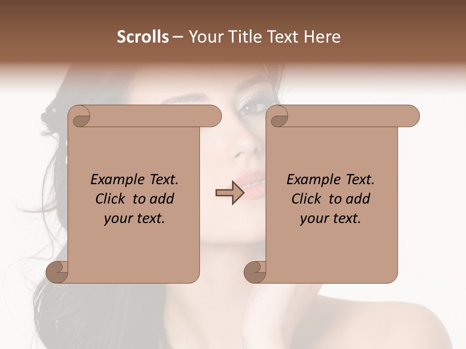 Female Beauty Isolated PowerPoint Template