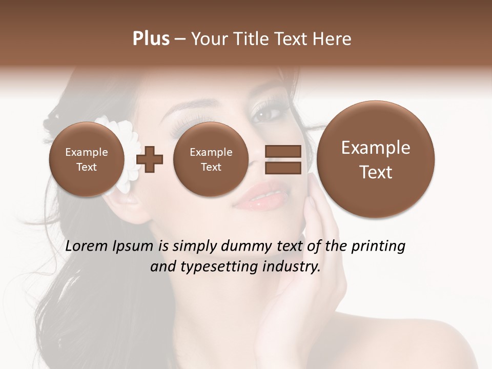 Female Beauty Isolated PowerPoint Template