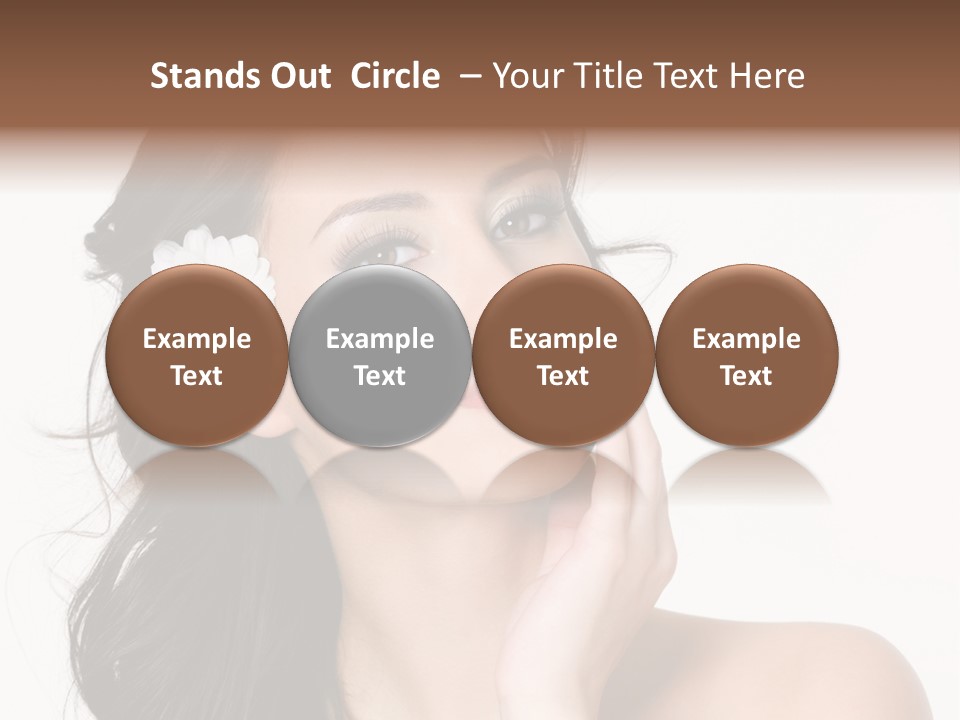 Female Beauty Isolated PowerPoint Template