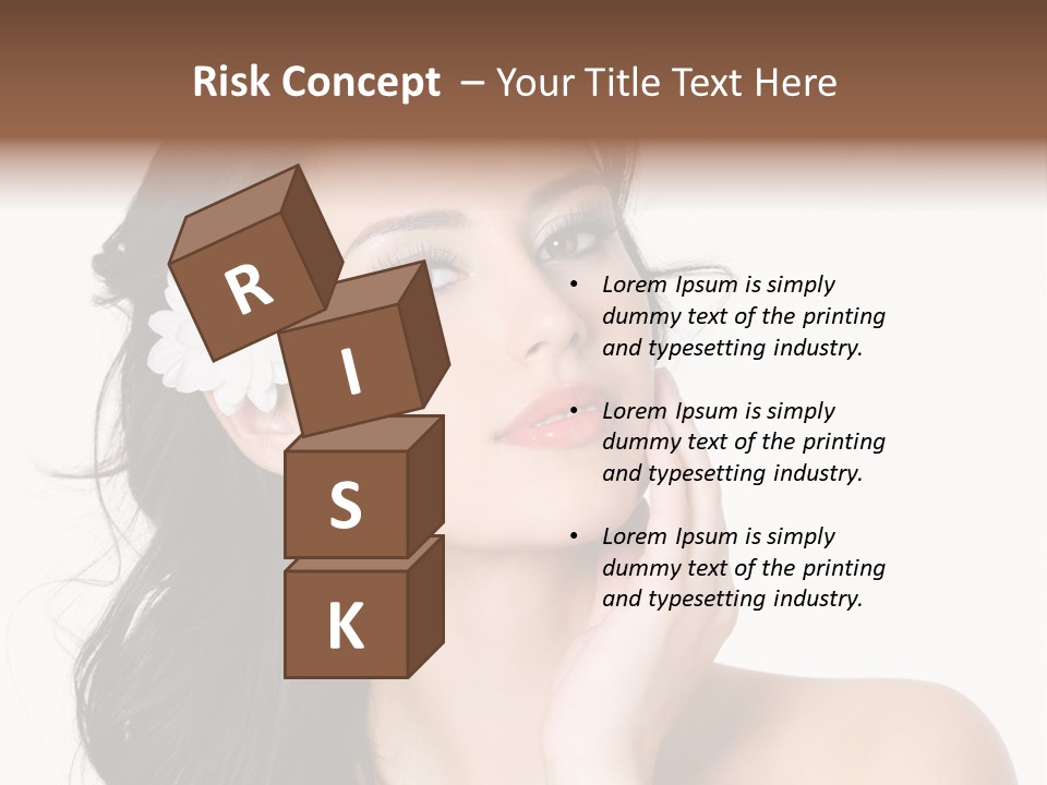 Female Beauty Isolated PowerPoint Template