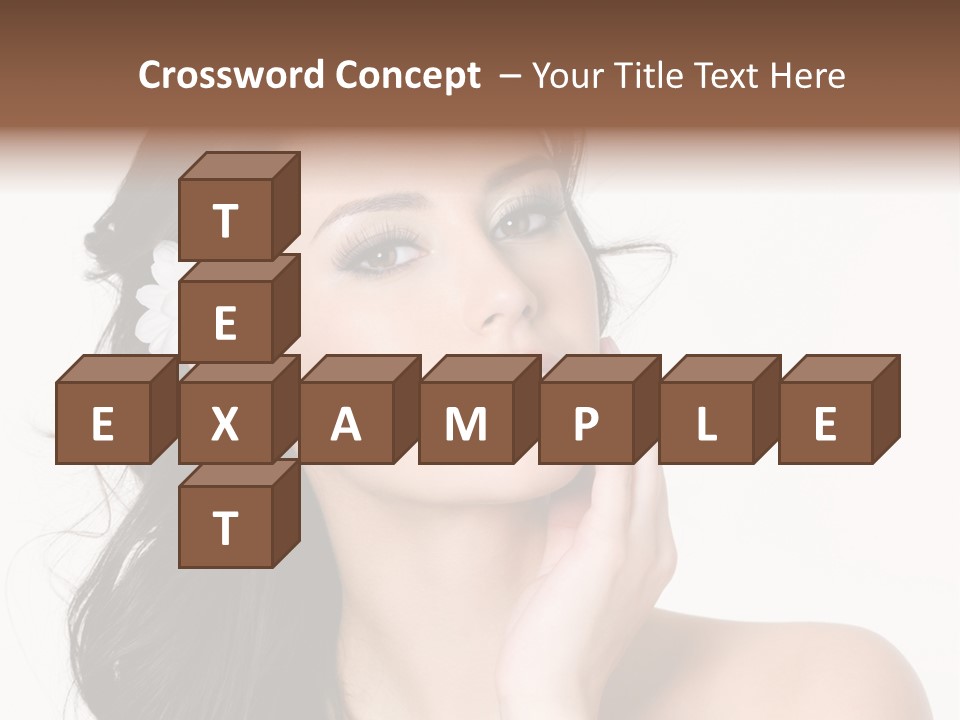 Female Beauty Isolated PowerPoint Template