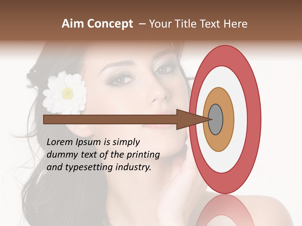 Female Beauty Isolated PowerPoint Template