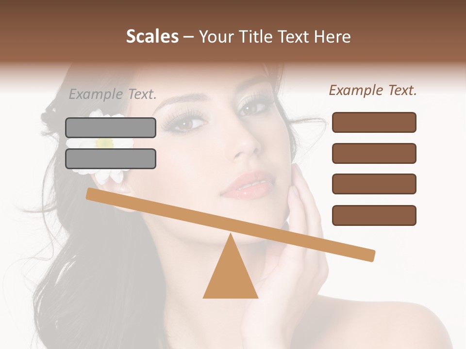 Female Beauty Isolated PowerPoint Template