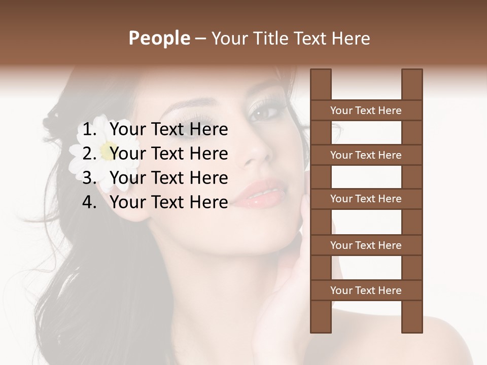 Female Beauty Isolated PowerPoint Template