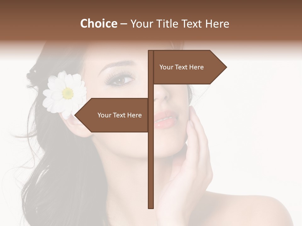 Female Beauty Isolated PowerPoint Template