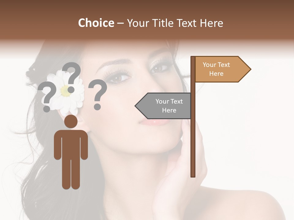 Female Beauty Isolated PowerPoint Template