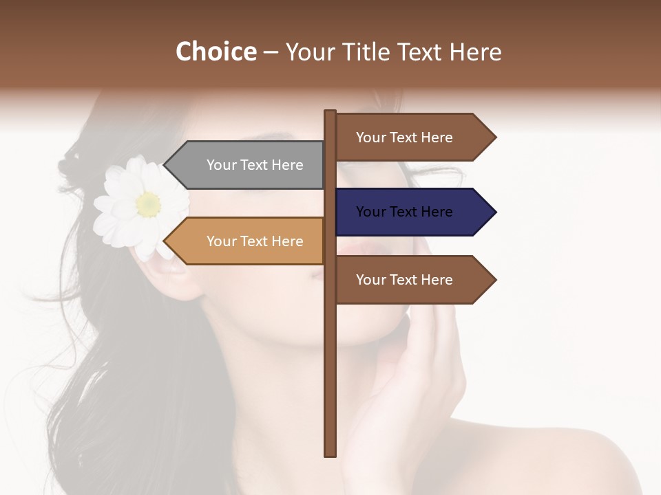 Female Beauty Isolated PowerPoint Template