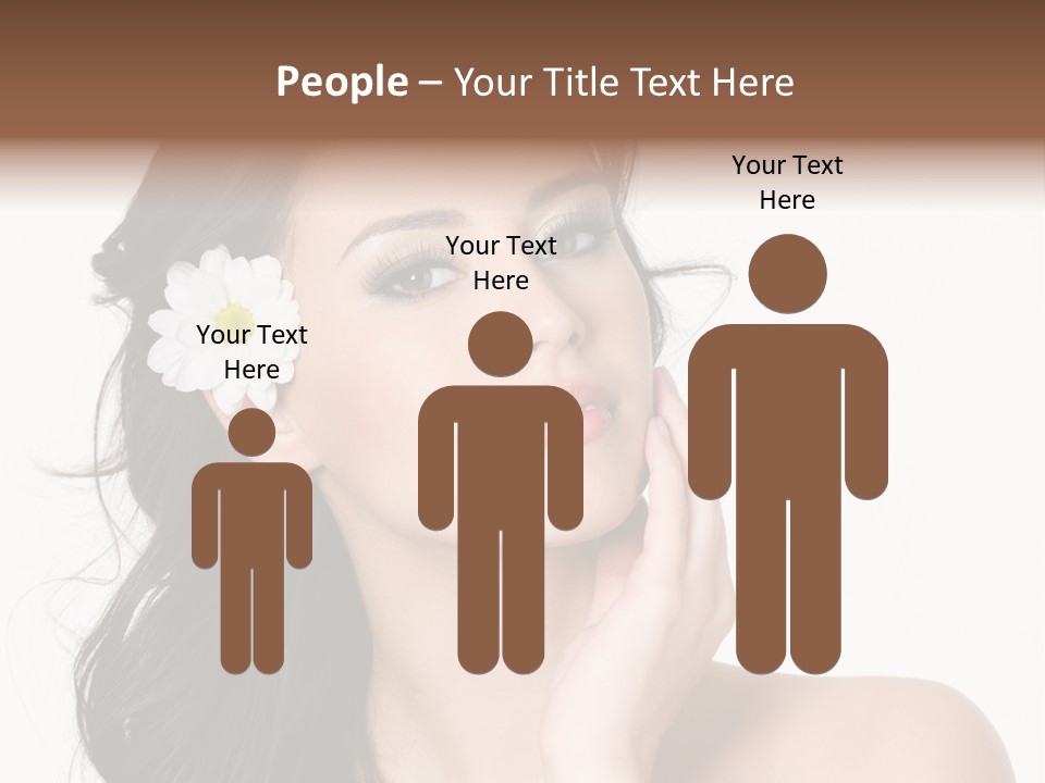 Female Beauty Isolated PowerPoint Template