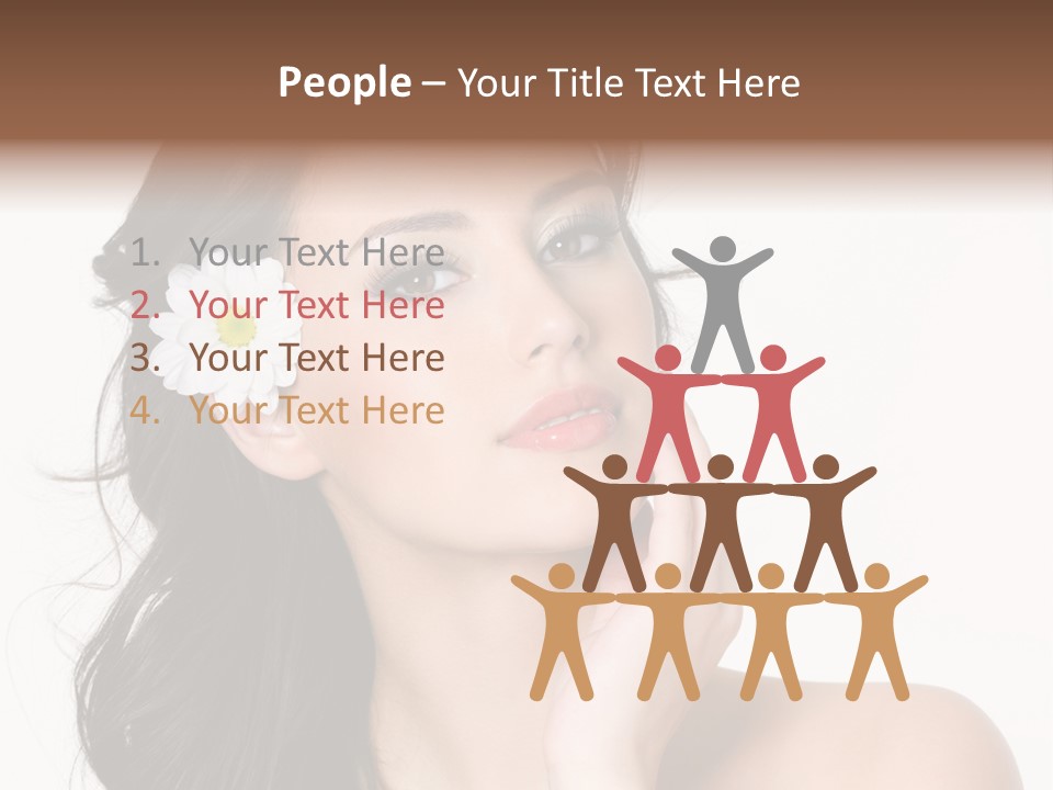 Female Beauty Isolated PowerPoint Template