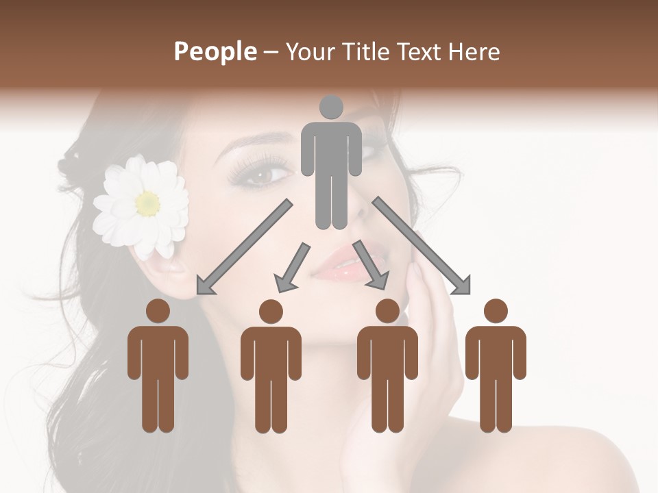 Female Beauty Isolated PowerPoint Template
