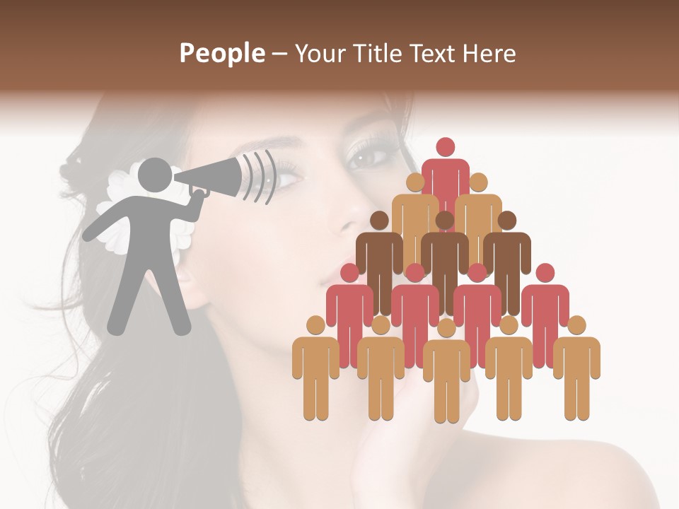 Female Beauty Isolated PowerPoint Template