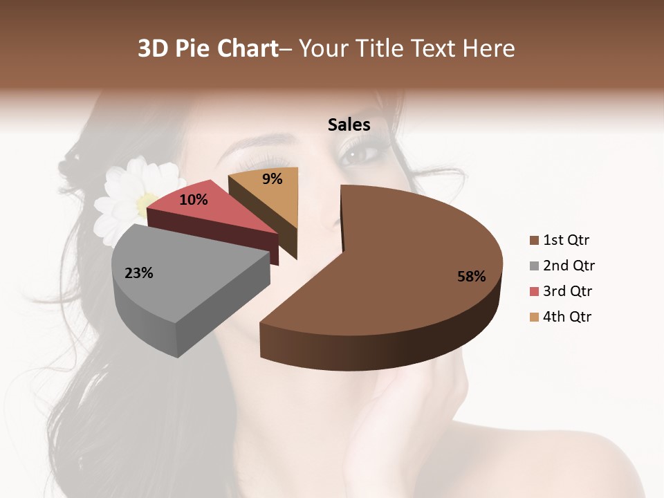 Female Beauty Isolated PowerPoint Template