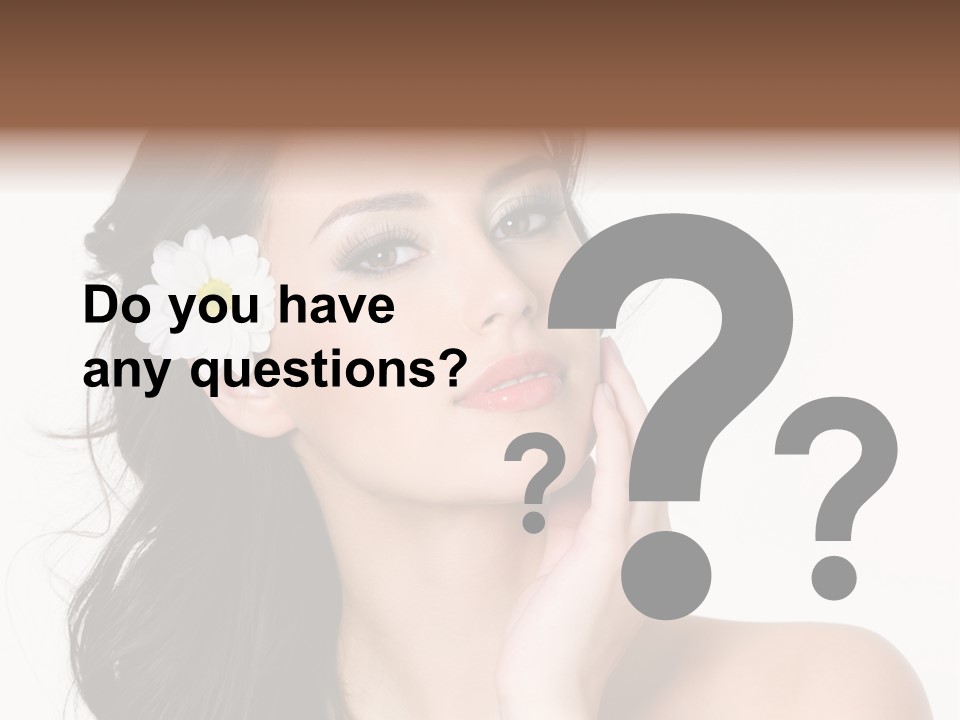 Female Beauty Isolated PowerPoint Template