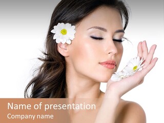 Skin Bodycare Caucasian PowerPoint Template