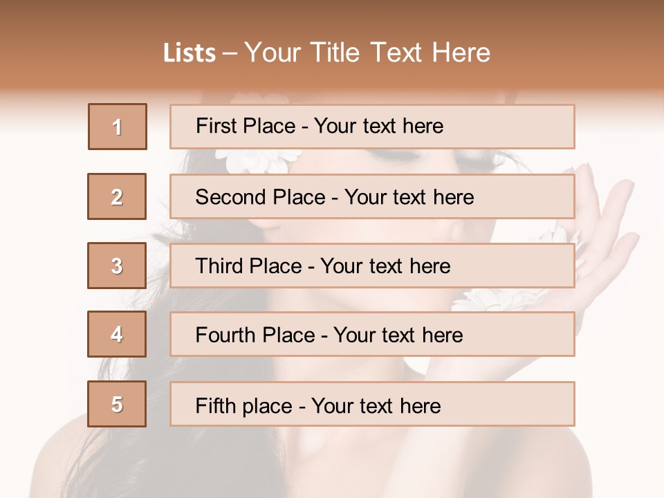 Skin Bodycare Caucasian PowerPoint Template