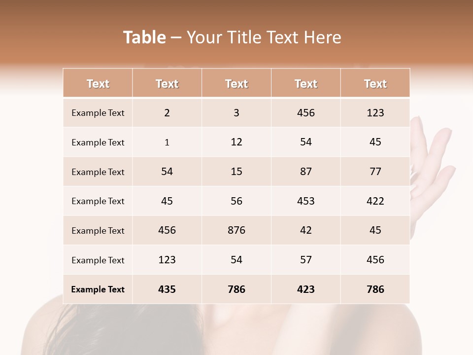 Skin Bodycare Caucasian PowerPoint Template