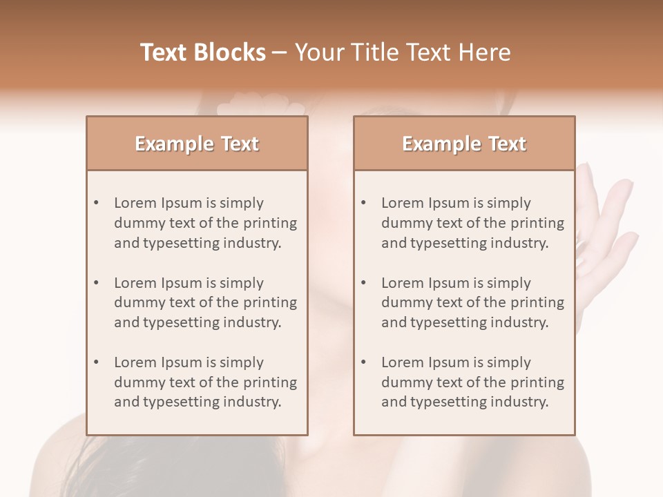 Skin Bodycare Caucasian PowerPoint Template