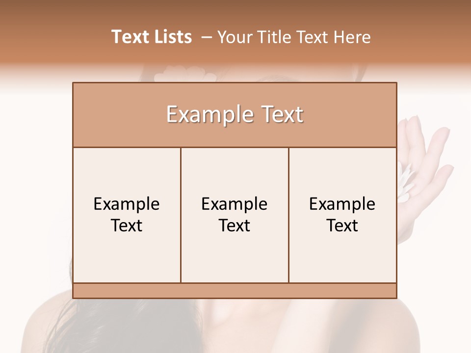 Skin Bodycare Caucasian PowerPoint Template