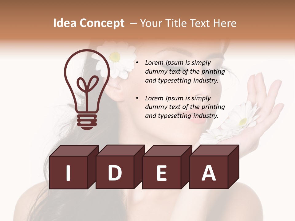 Skin Bodycare Caucasian PowerPoint Template