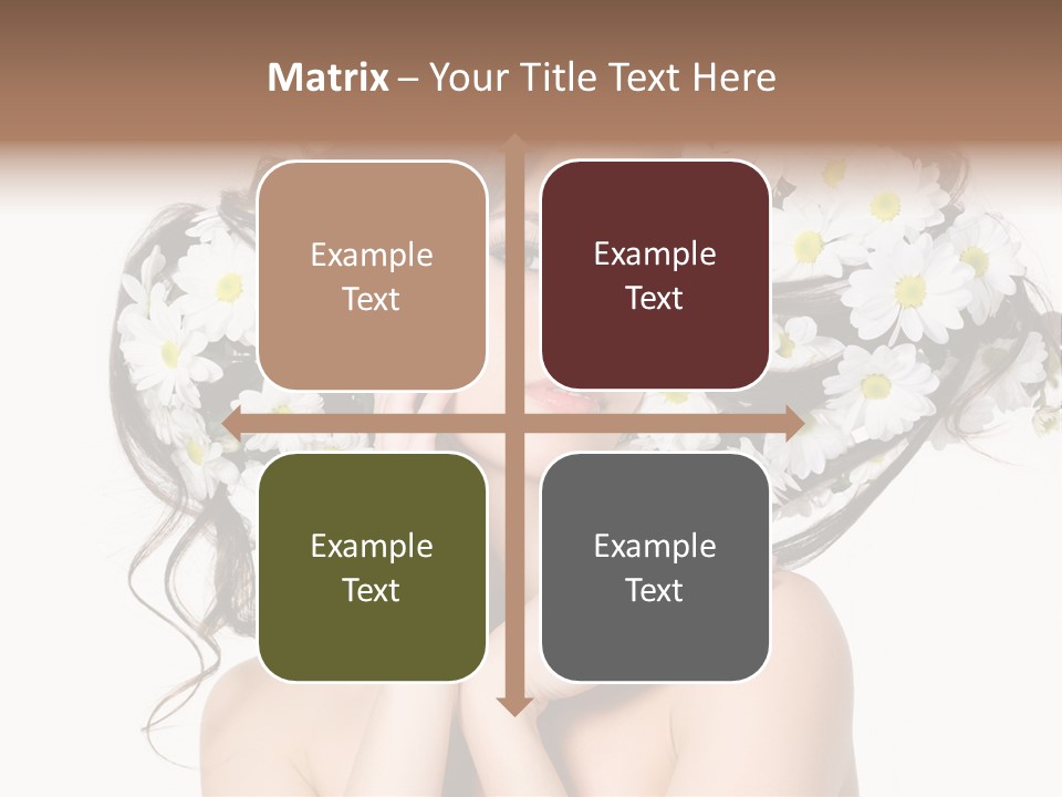 Chamomile Glamour Brown Hair PowerPoint Template