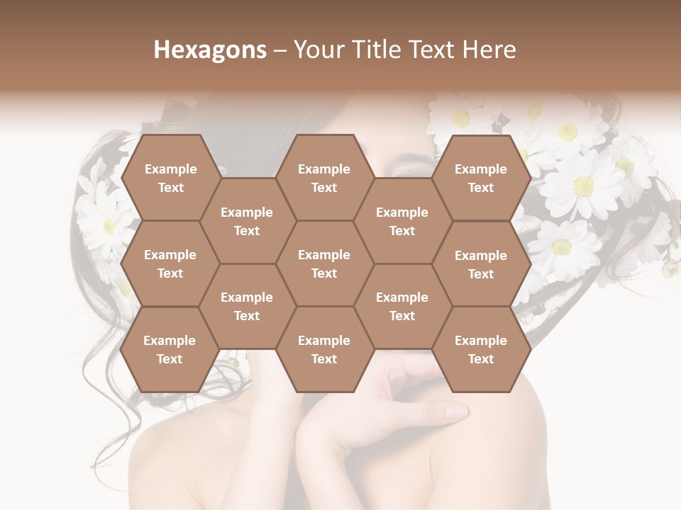 Chamomile Glamour Brown Hair PowerPoint Template