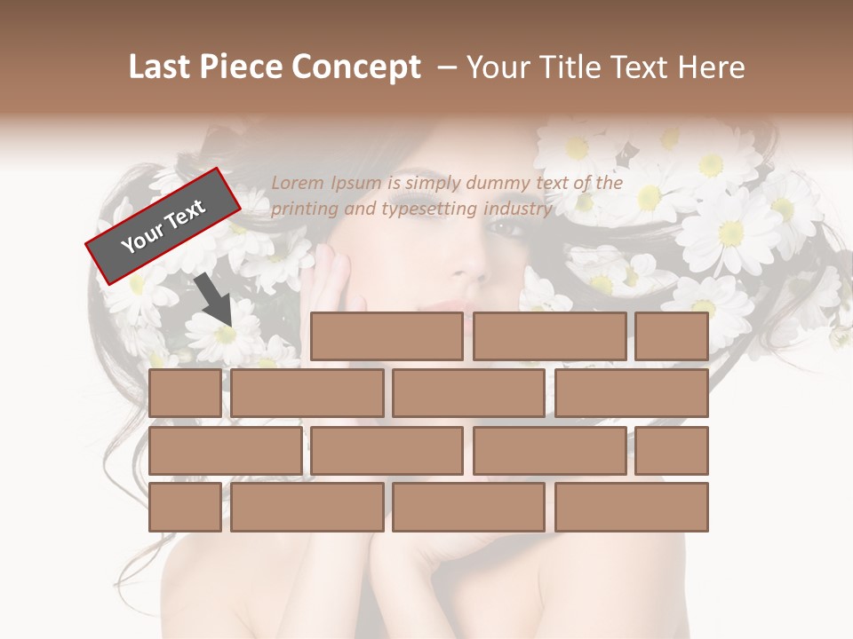 Chamomile Glamour Brown Hair PowerPoint Template