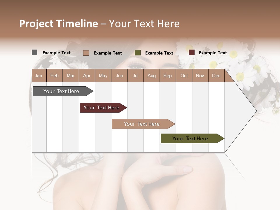 Chamomile Glamour Brown Hair PowerPoint Template