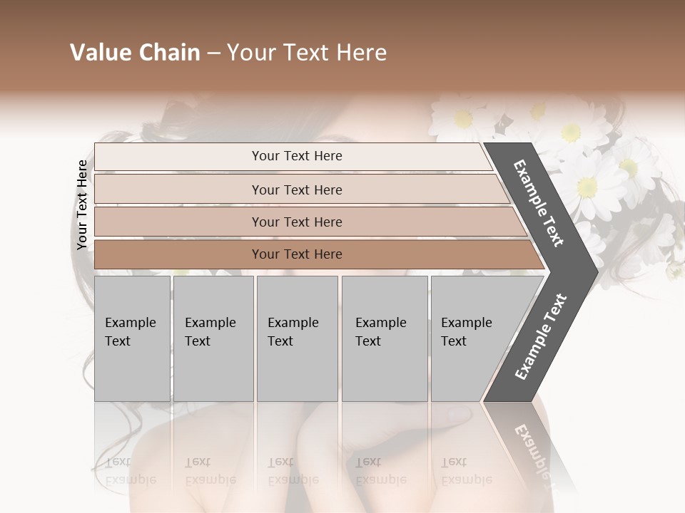 Chamomile Glamour Brown Hair PowerPoint Template