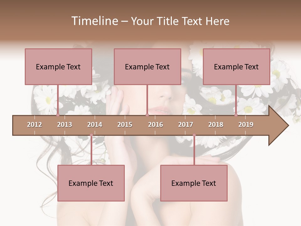 Chamomile Glamour Brown Hair PowerPoint Template