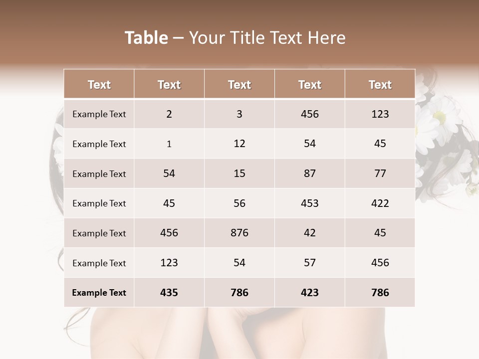 Chamomile Glamour Brown Hair PowerPoint Template