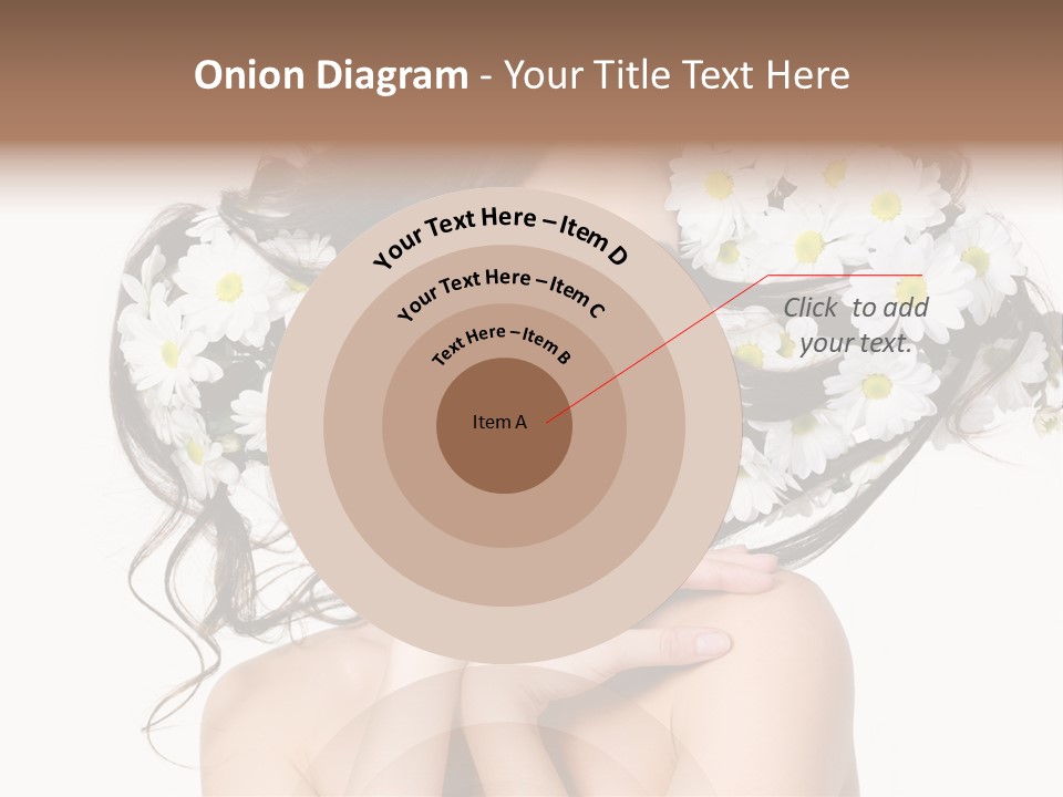 Chamomile Glamour Brown Hair PowerPoint Template