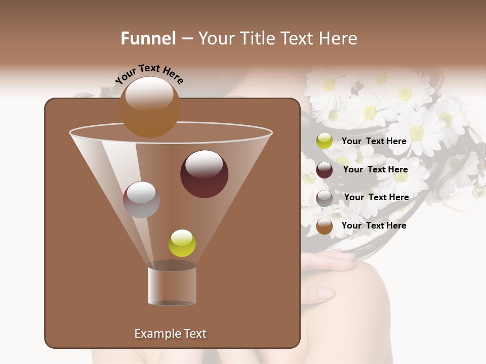 Chamomile Glamour Brown Hair PowerPoint Template