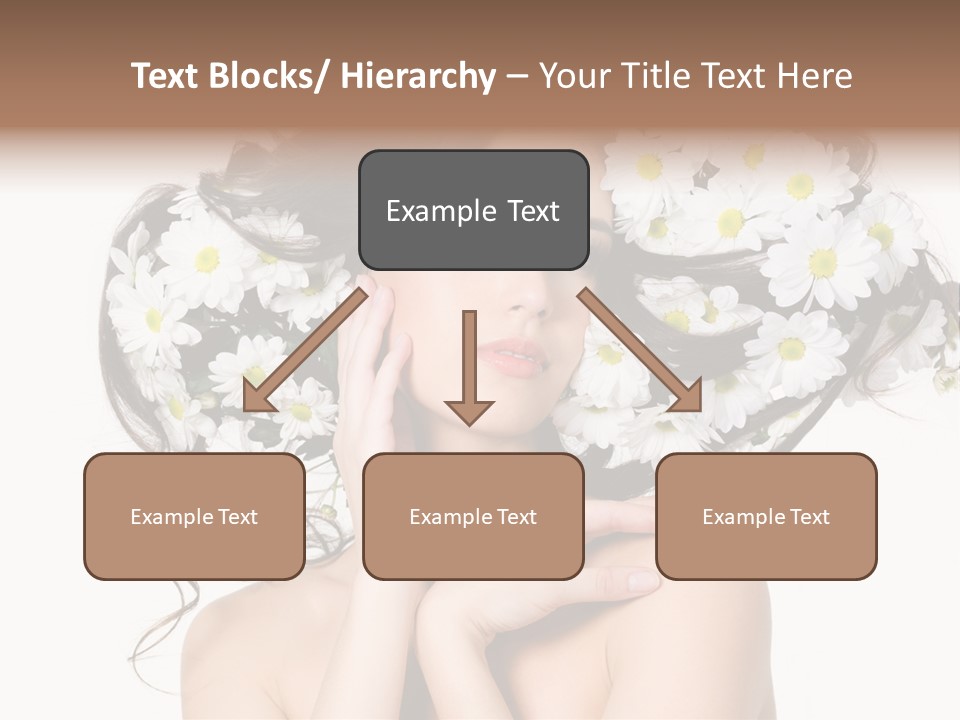 Chamomile Glamour Brown Hair PowerPoint Template