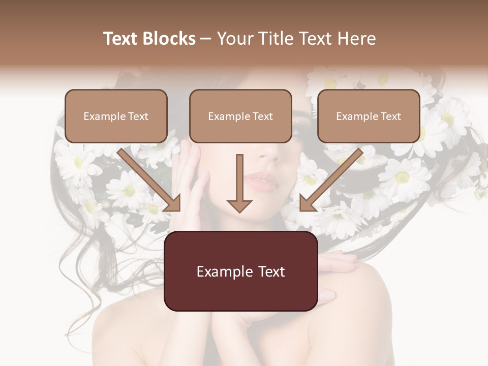 Chamomile Glamour Brown Hair PowerPoint Template
