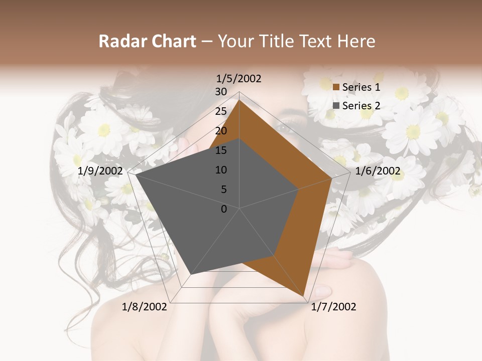 Chamomile Glamour Brown Hair PowerPoint Template