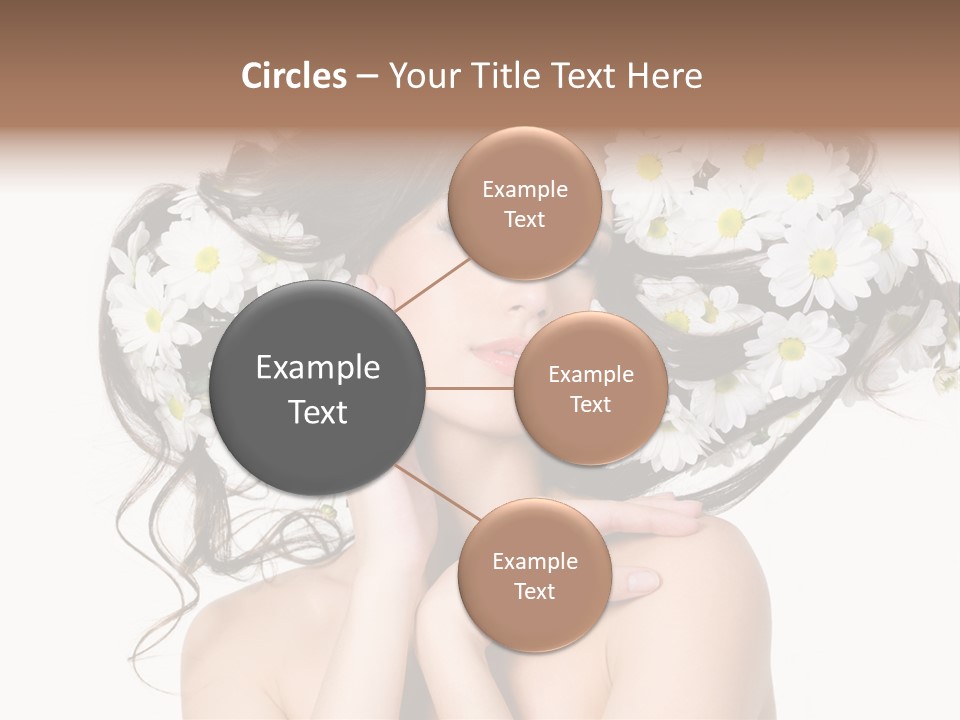 Chamomile Glamour Brown Hair PowerPoint Template